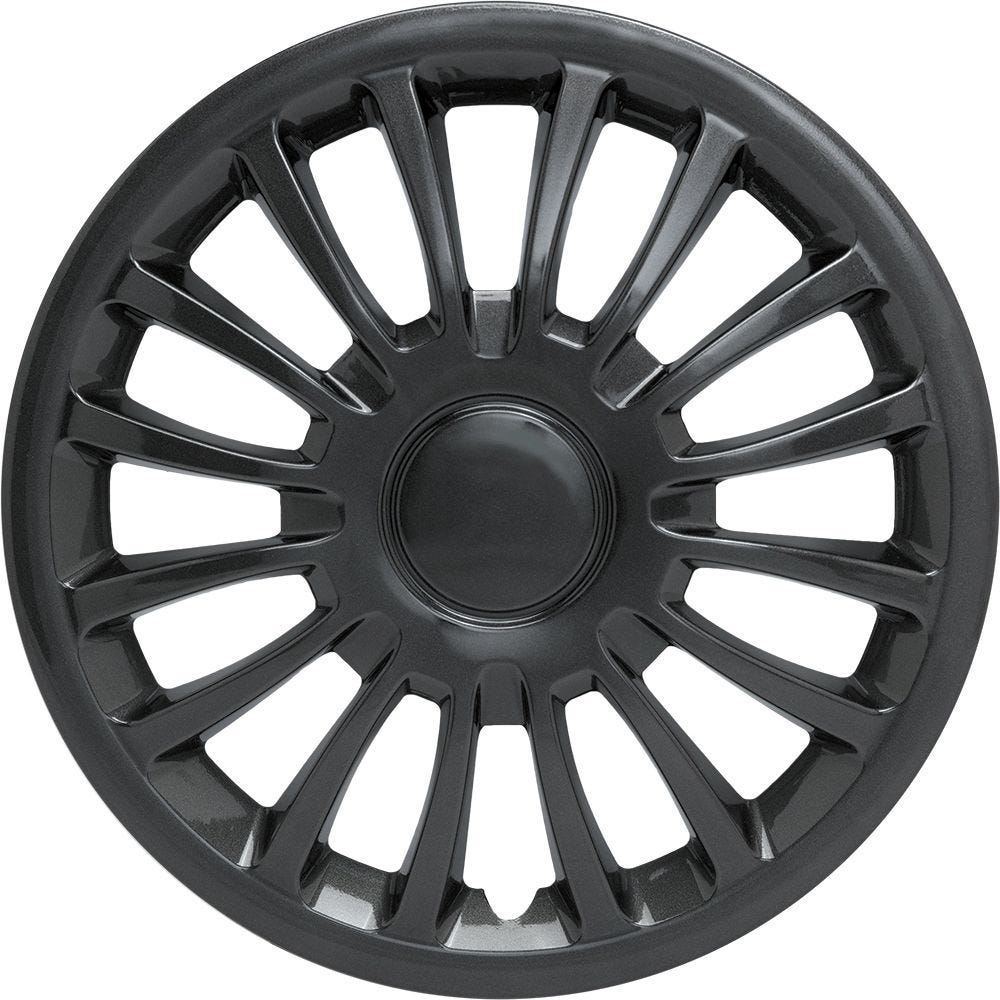 Set 4 Copricerchi Auto Monza Grigi 13'' - Universali In ABS, Facili Da Installare - Foto 1