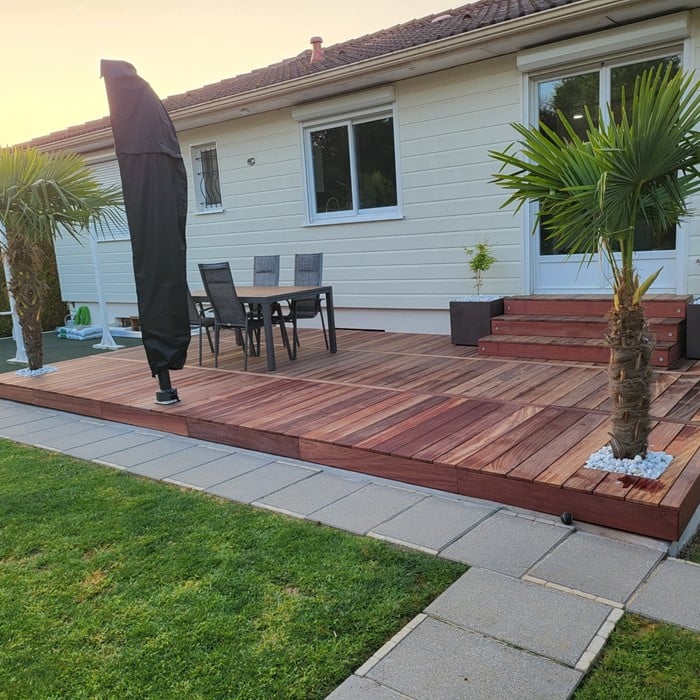 Kit Terrasse Complet PADOUK Ep 21 Mm X L 145 Mm L 1 80 M 55 M 