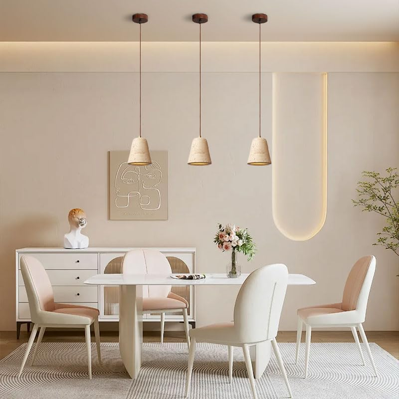 Lampy wiszące z żarówkami, żyrandole LED, lampy sufitowe w stylu vintage, żyrandole nocne, lampy sufitowe, 3 temperatury barwowe, regulowana wysokość - 3