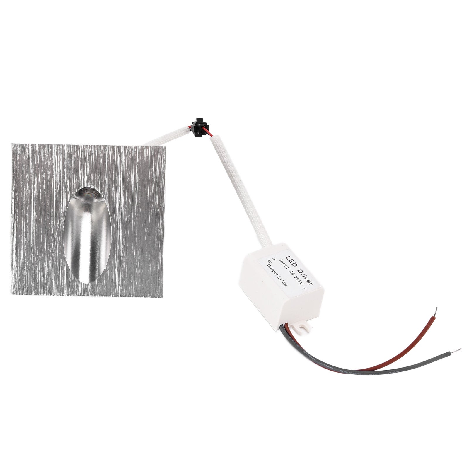 Kwadratowa, wodoszczelna, wbudowana, ściemnialna, aluminiowa lampa ścienna LED do ganku, alejki, schodów 85-265V, światło białe zimne