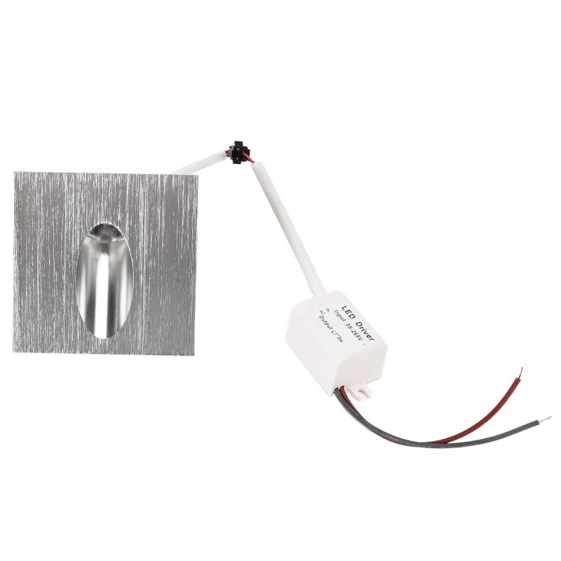 Kwadratowa, wodoszczelna, wbudowana, ściemnialna, aluminiowa lampa ścienna LED do ganku, alejki, schodów 85-265V, światło białe zimne