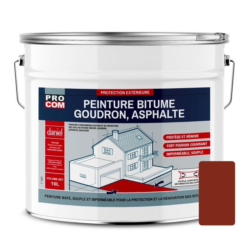 Peinture bitume, résine sol enrobé bitumeux, asphalte, goudron, macadam ...