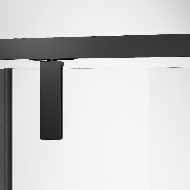 Box Doccia 70x120 Cm Nero Angolare Lato Fisso e Porta Battente - 3