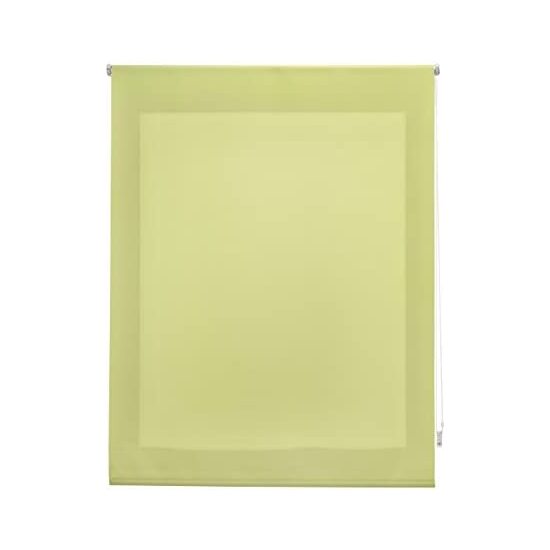 Blindecor   estor enrollable translúcido liso - medidas estor: 120x250 ancho por alto - medidas tela estor: 117x245 - estor color: verde pistacho