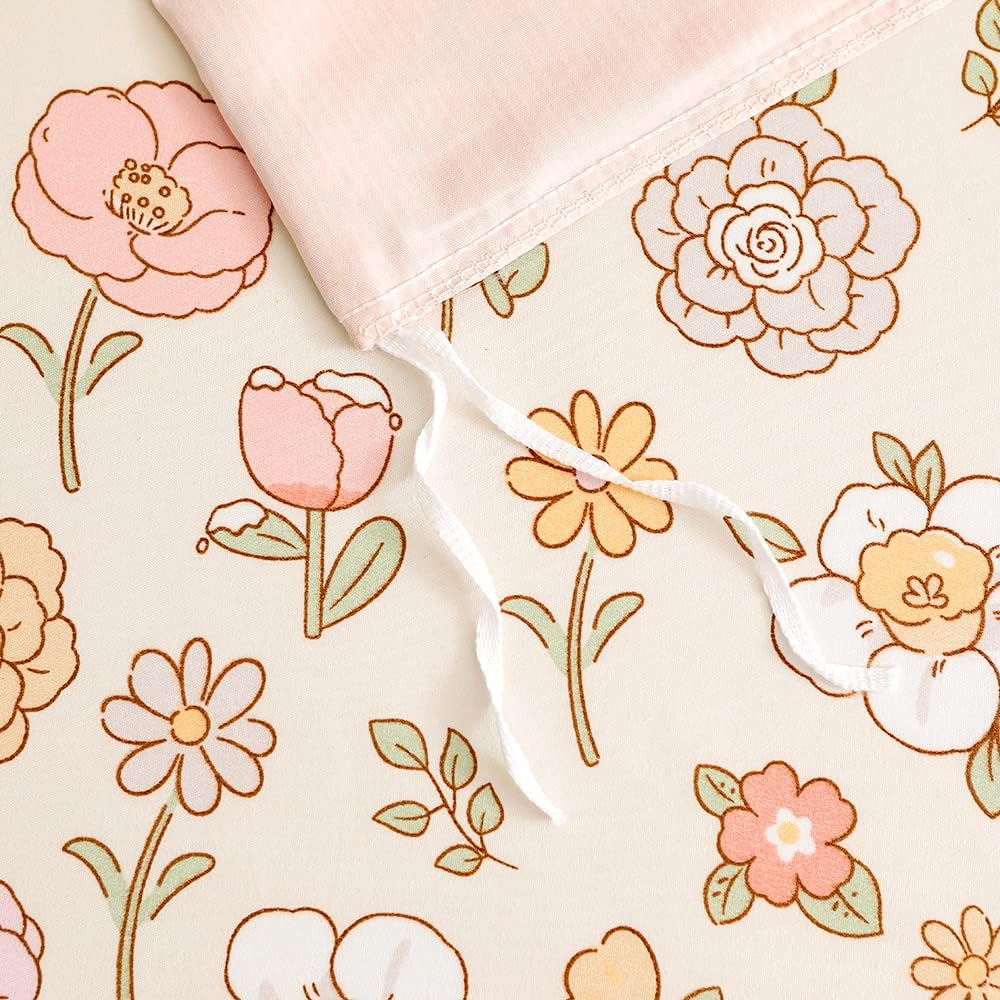 Housse de Couette 220x240 Fleurs Motif Coloré Rose Floral Parure de Lit 2 Personne Adulte avec Fermeture Éclair avec Taies d'oreiller 50x75 cm - 6