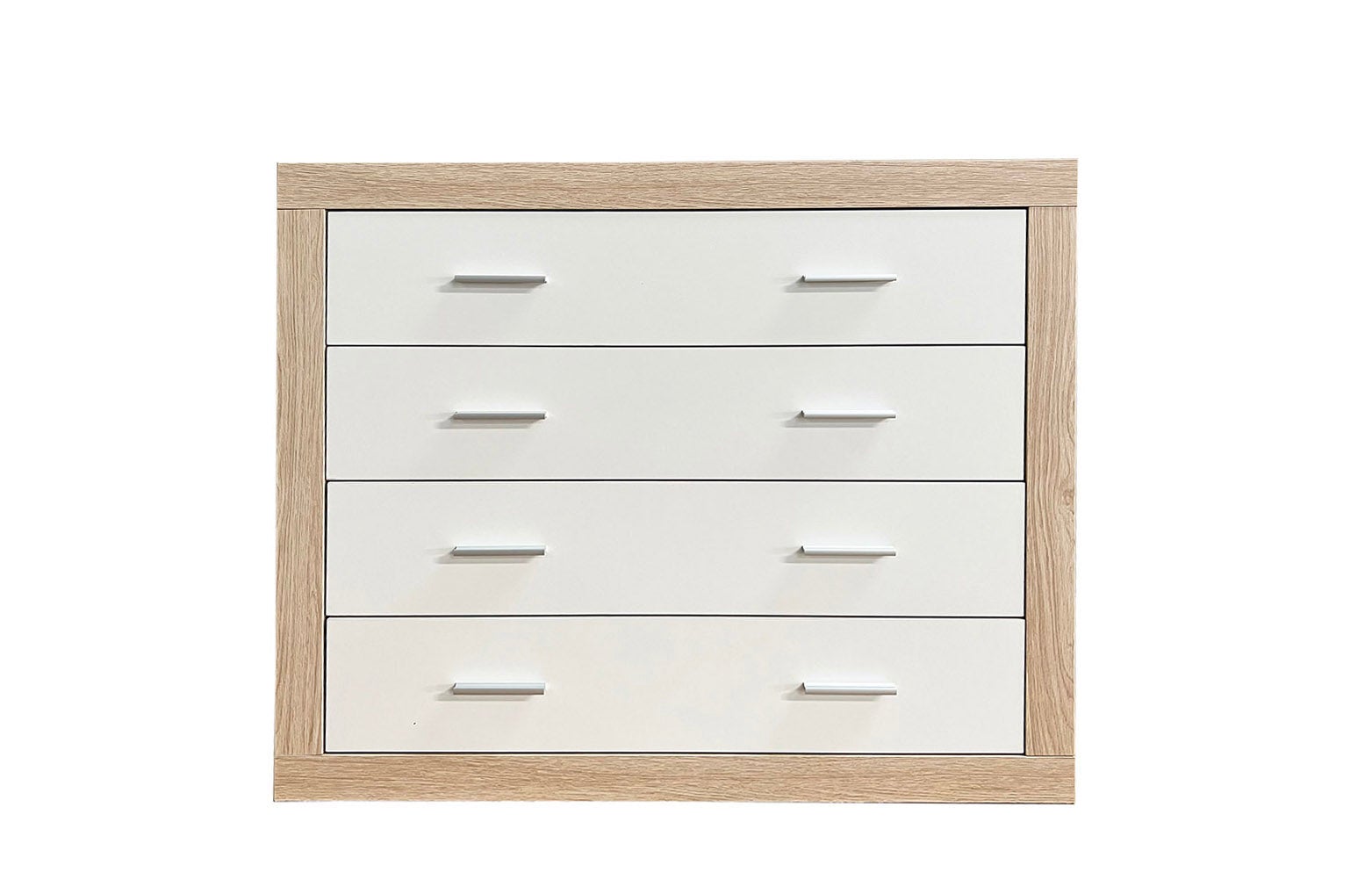 Comoda Kiara de 4 Cajones Cambria y Blanco 98x82 cm - 5