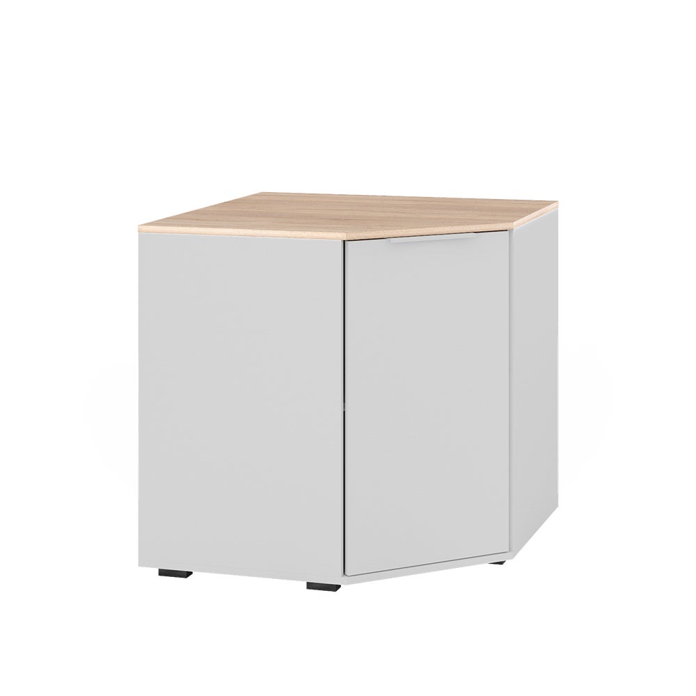 Vicco Sideboard Betti, Blanc/Sonoma, 77.9x77.9cm avec 1 porte | Leroy Merlin