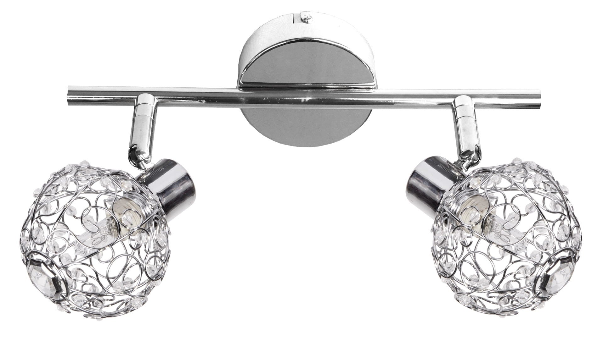 Lampa sufitowa wisząca Collar chromowana 2xG9x40W wym: 17 x 27 x 8 cm kryształ Candellux