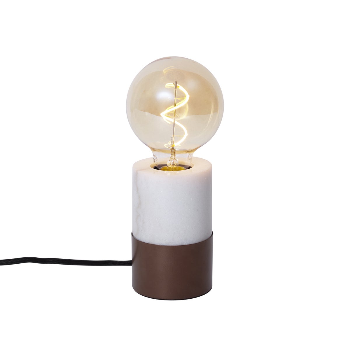 Qazqa nowoczesny lampa stołowa - Marissa - brąz, okrągły, max. 15w, e27, 12cm, IP20 oświetlenie wewnętrzne
