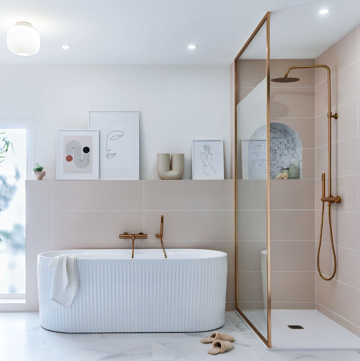 Luisa colonne de douche mécanique cuivre brossé - 2