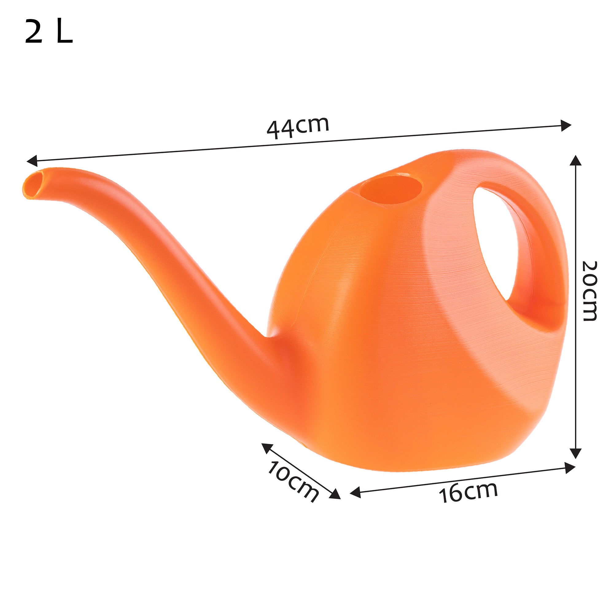 KADAX Arrosoir de Jardin 2L pour Arroser Les Fleurs en Plastique, Orange - 2