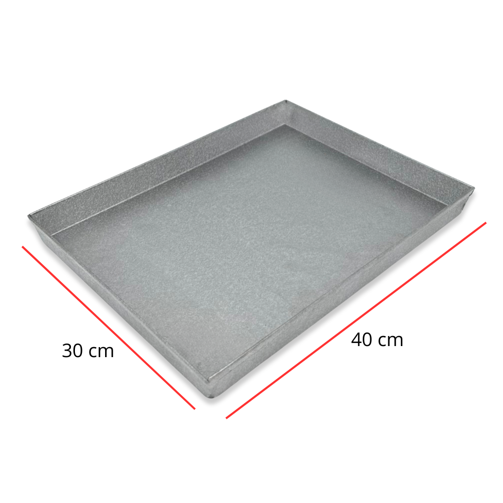 acquaverde | Teglia da Forno per Pizza, Focaccia, Rettangolare 30 x 40 cm, in Acciaio Antiaderente, Resistente alle Alte Temperature - 2