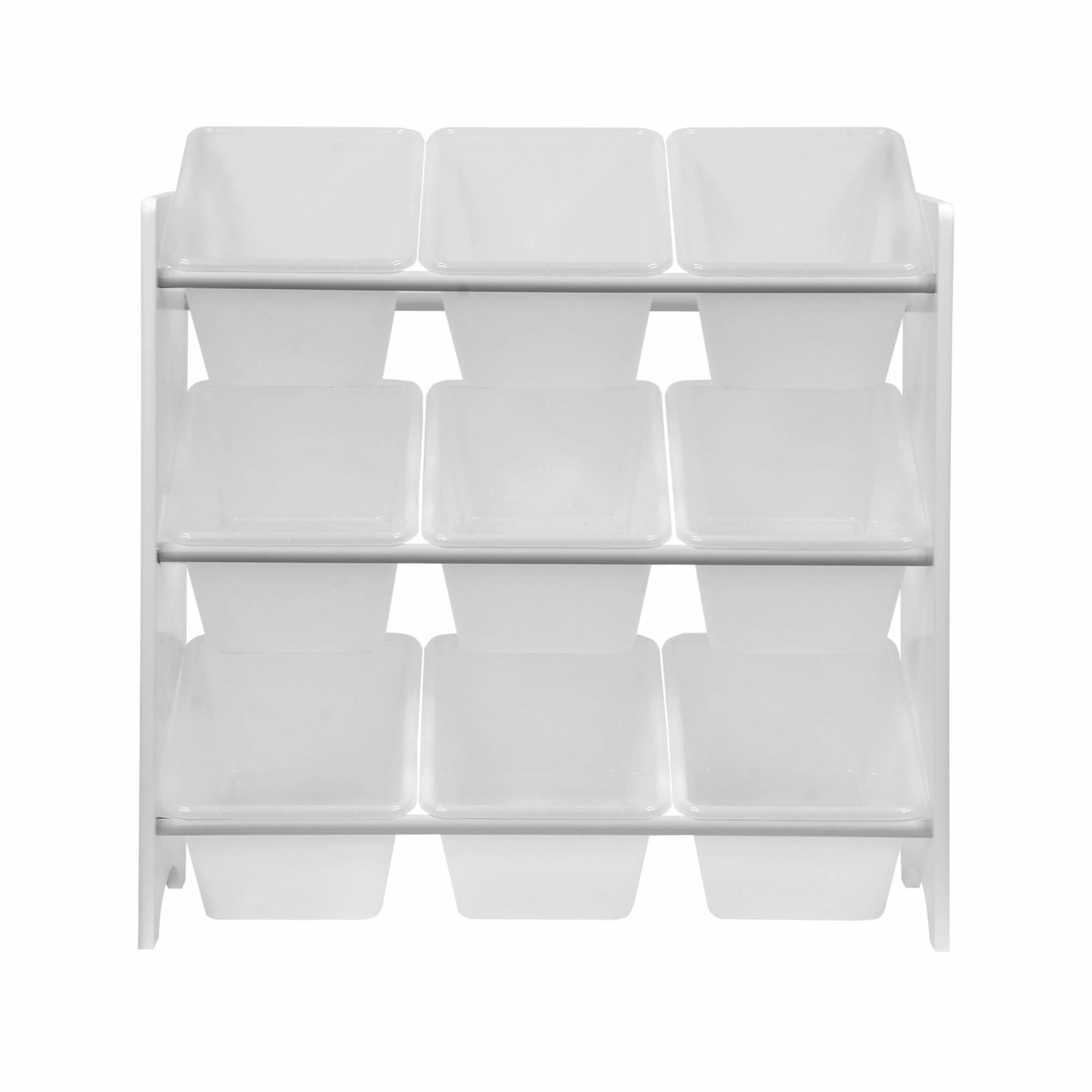 Meuble de rangement pour enfant avec 9 casiers. blanc - Tobias - MDF décor bois naturel. 64x29.5x60cm - 3