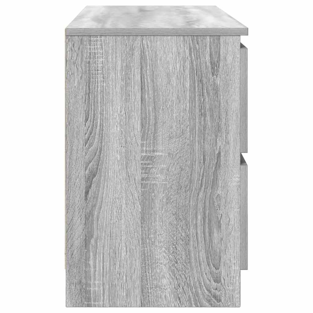 Meuble TV sonoma gris 100x35x54 bois d'ingénierie - 7