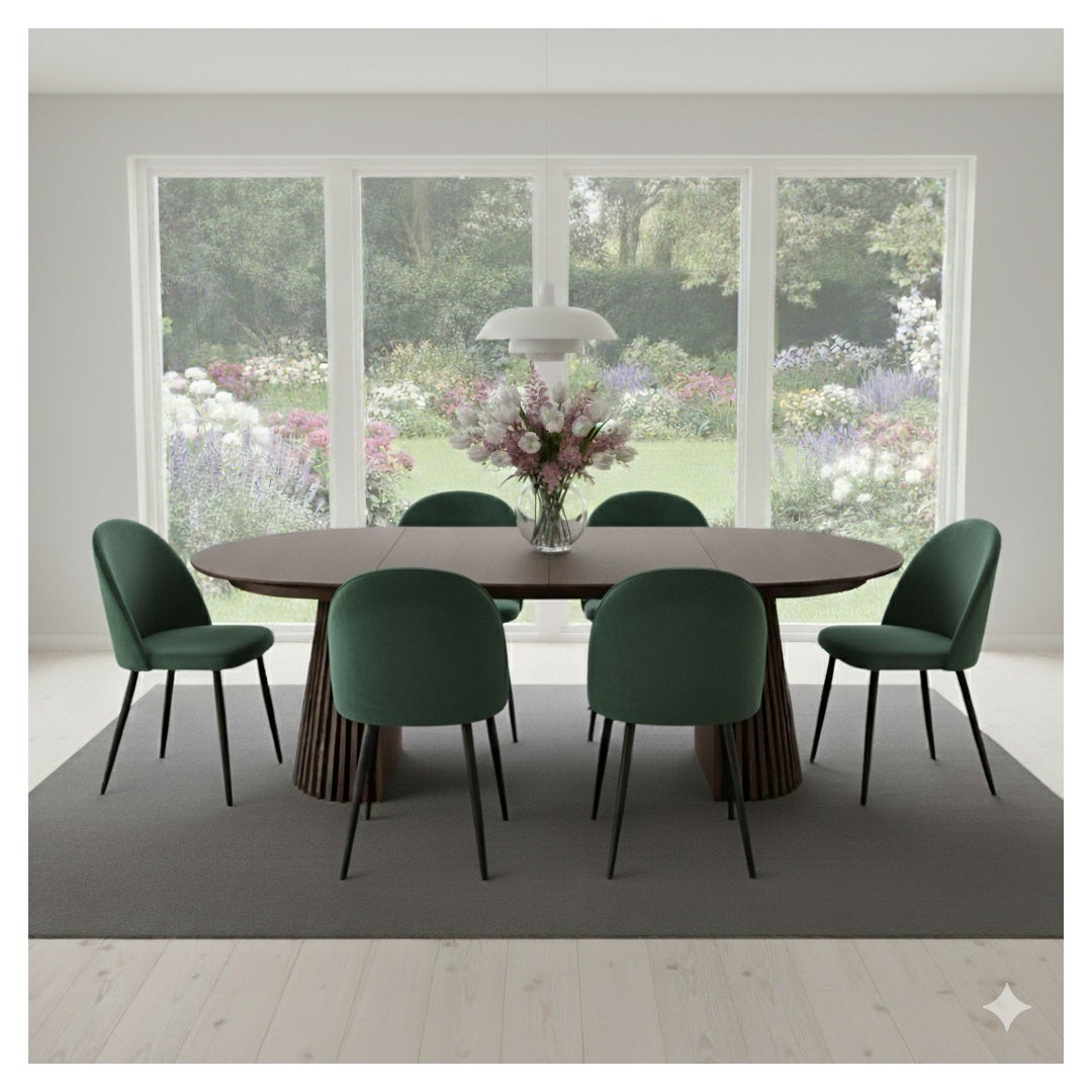 Tokyo stół do jadalni zawiera 2 dodatkowe blaty ø120x120-160-200cm smoked dąb fornir. - 6