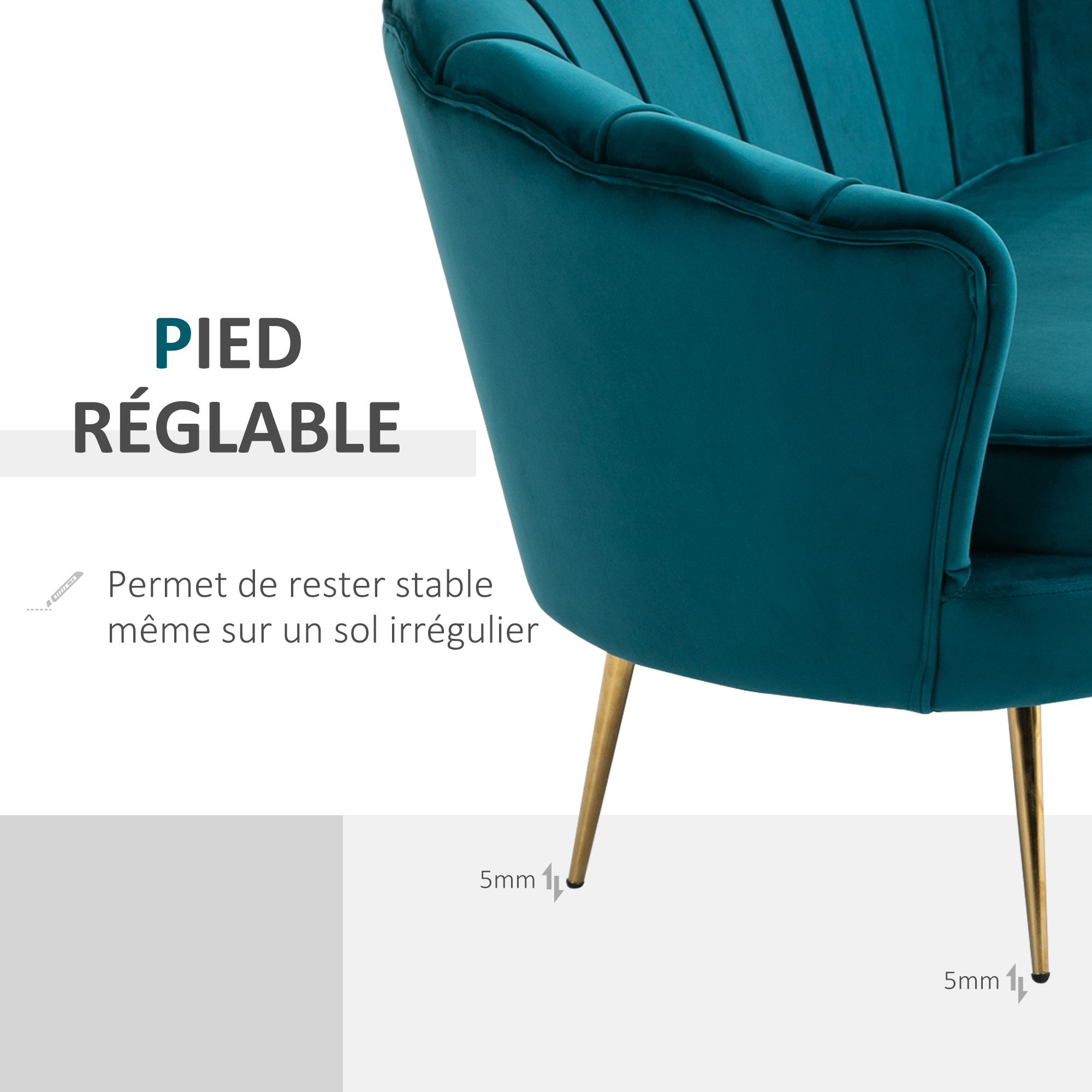 canapé tissu Polyester HOMCOM - 4