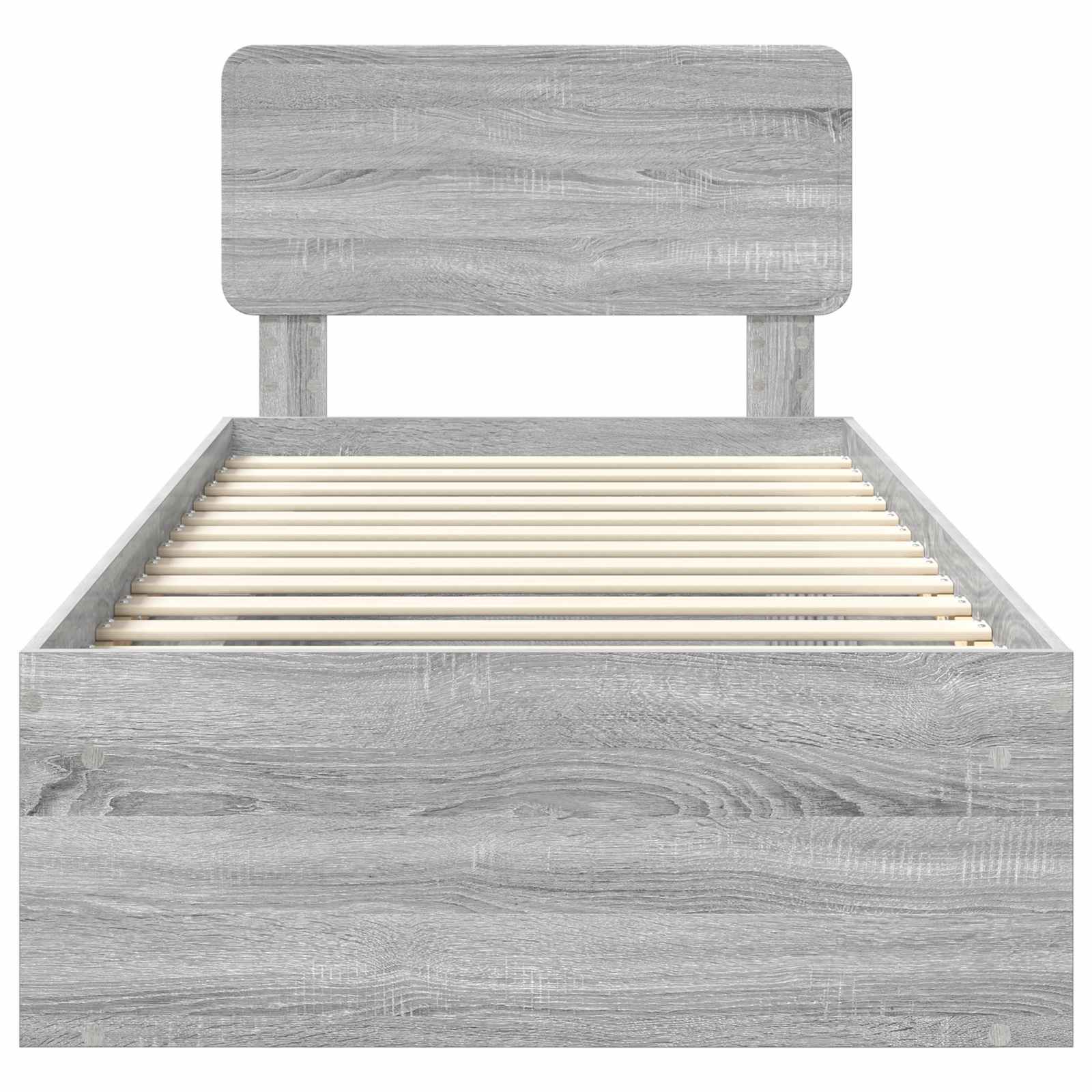 Cadre de lit Gris 100 x 200 cm Pin massif - 7
