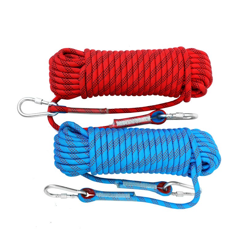 Corde D'escalade Et De Survie En Nylon - Longueur 60/120/150 Cm, Diamètre 10.5 Mm, Avec Anneaux Portants, Pour Alpinisme, Arboriste