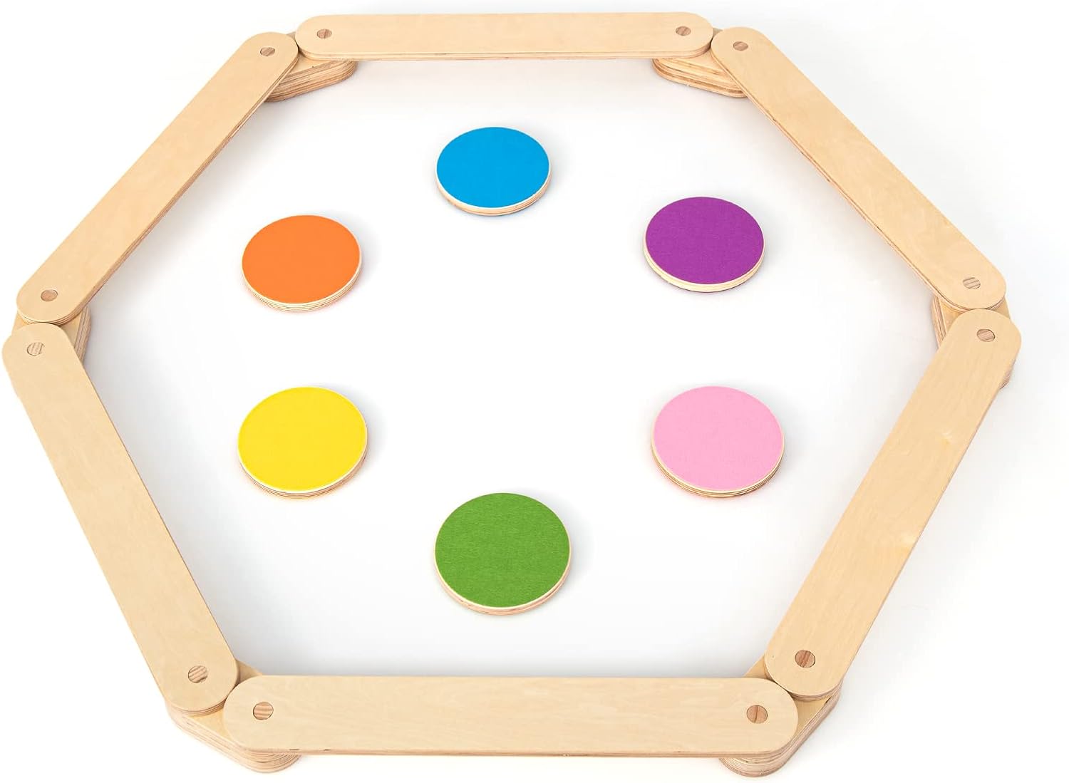 Belka Równoważnia dla Dzieci, 12 Sztuk, Tor Przeszkód z Kamieniem do Chodzenia, Drewniane Zabawki do Użytku w Domu, Nośność 40 kg, Wielokolorowe