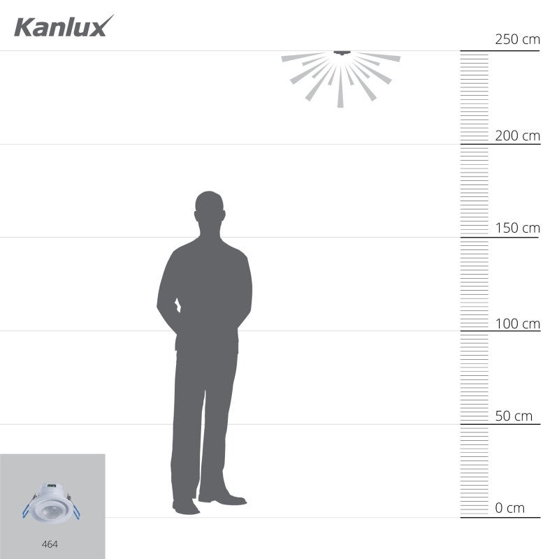 Détecteur de mouvement PIR – 360° – Encastrable plafond – Blanc – Kanlux - 4