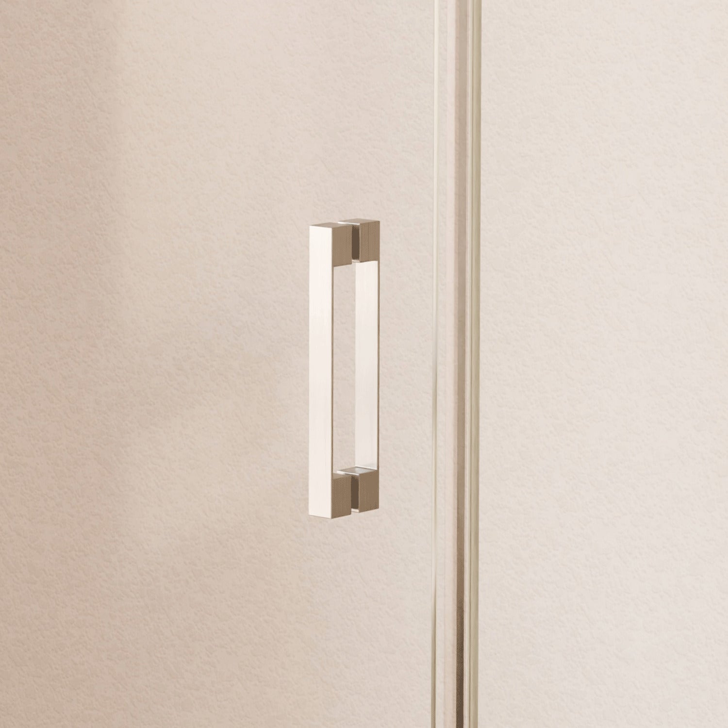 Mampara de ducha frontal corredera + fijo, con perfil inferior, Vidrio de seguridad 6mm antical, 113,5 a 118 cm x 195cm alto, REVERSIBLE, Plata - 5