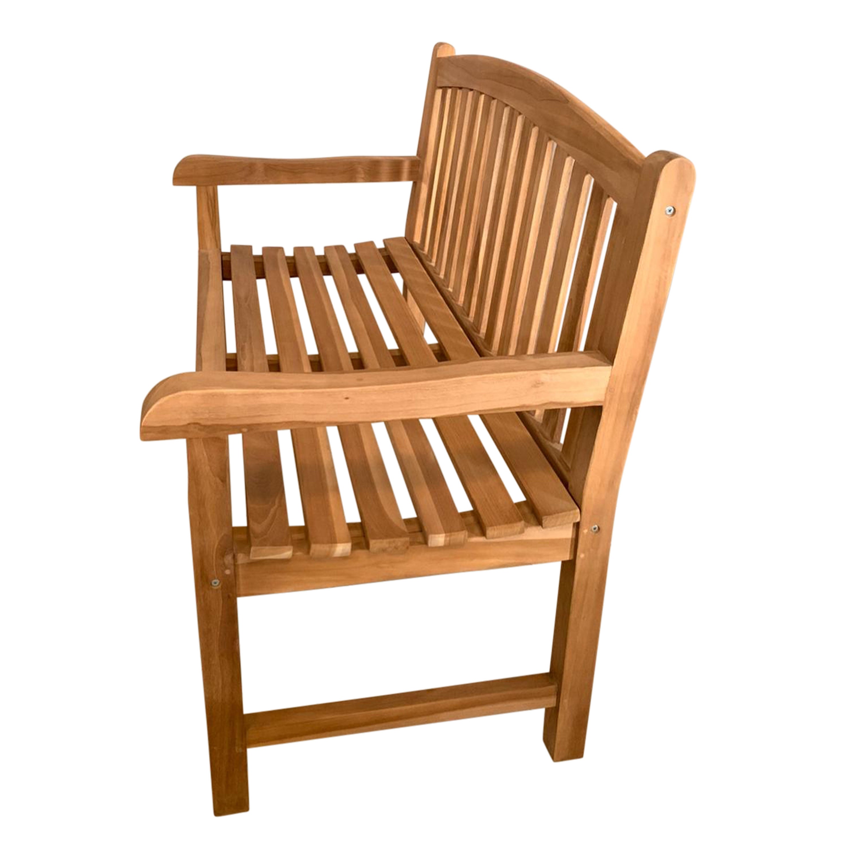 AXI Suki Banc de Jardin en Bois de Teck - Brun | Assise avec Accoudoirs et Dossier - Pour 2 Personnes| Pour Parc / Terrasse | 120 x 63 x 95 cm - 2