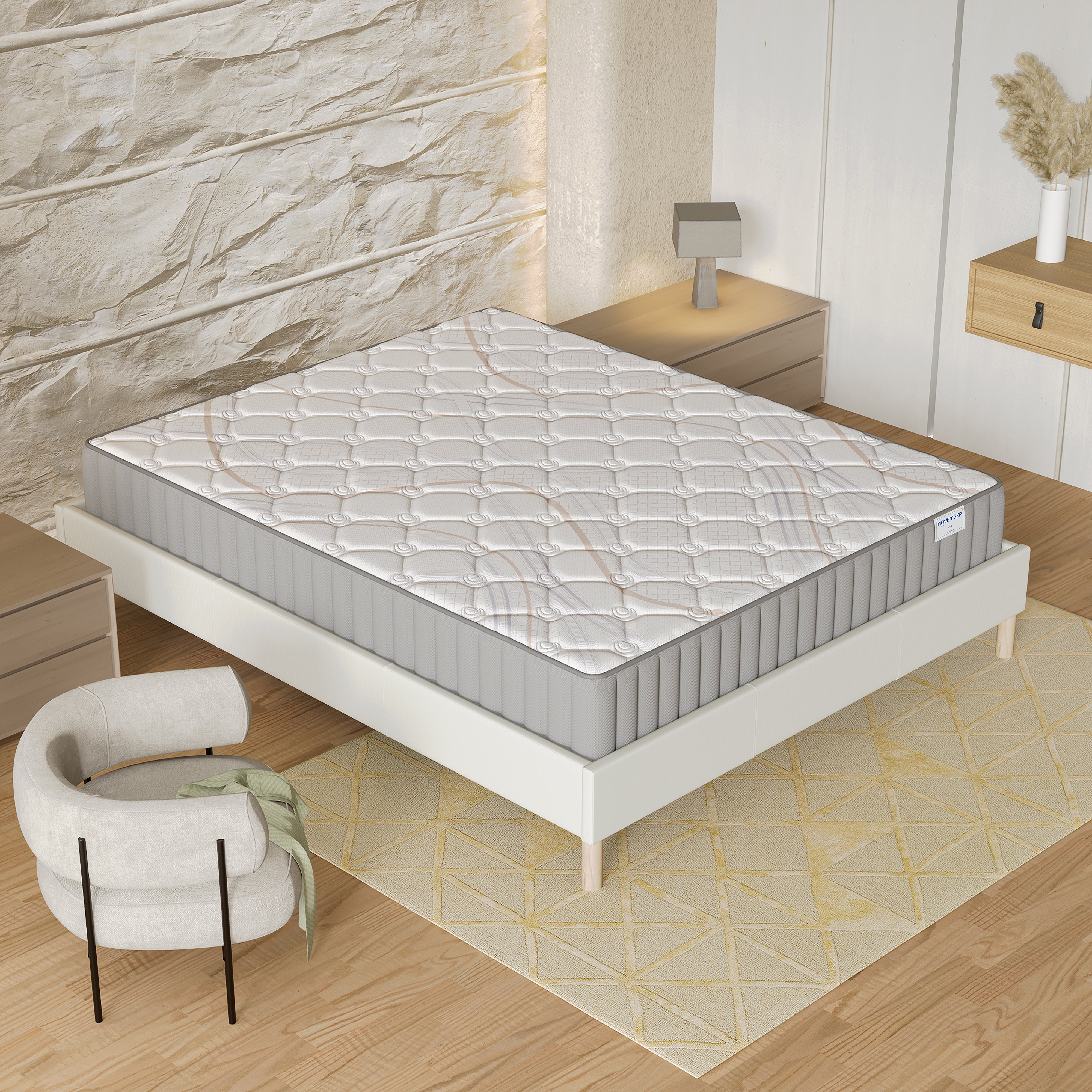 Matelas mousse 120x190cm accueil latex naturel, épaisseur 16cm - 6