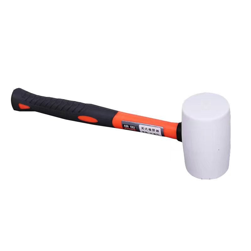 Marteau en caoutchouc avec poignée en plastique, Marteau pour travaux de finition, marteau pour pose de carrelage et parquet, 12 oz - 5