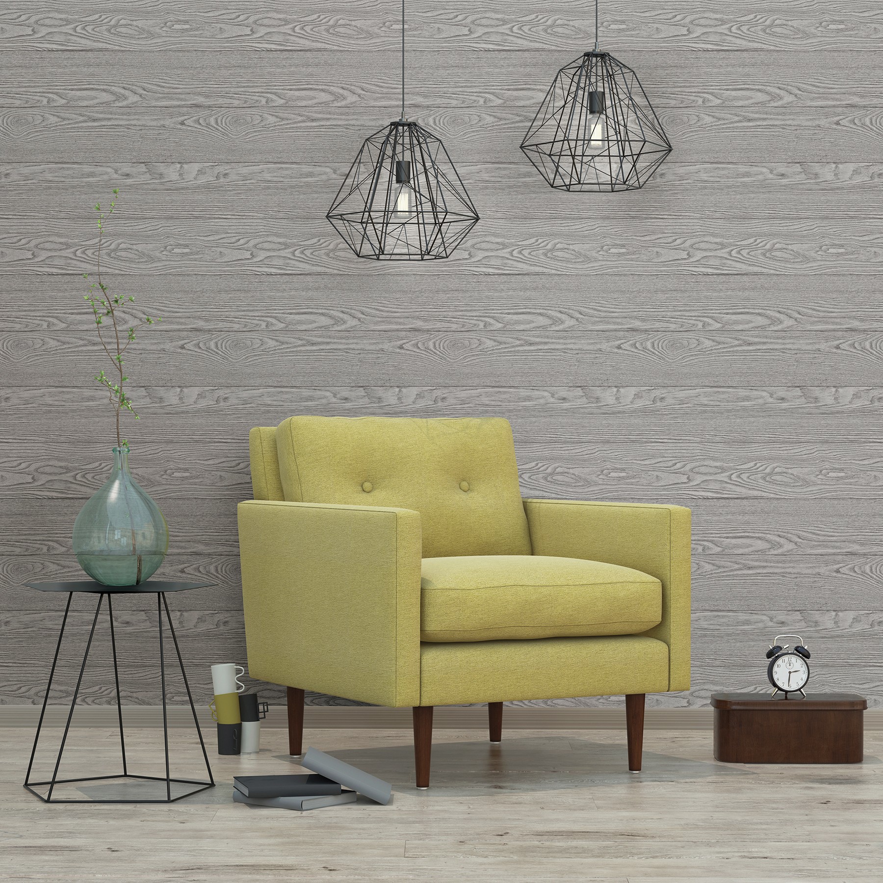 Papel pintado vinílico ecológico de listones tablas de madera gris en relieve - porto ancora 681251 de gaulan - rollo de 10 m x 0,53 m