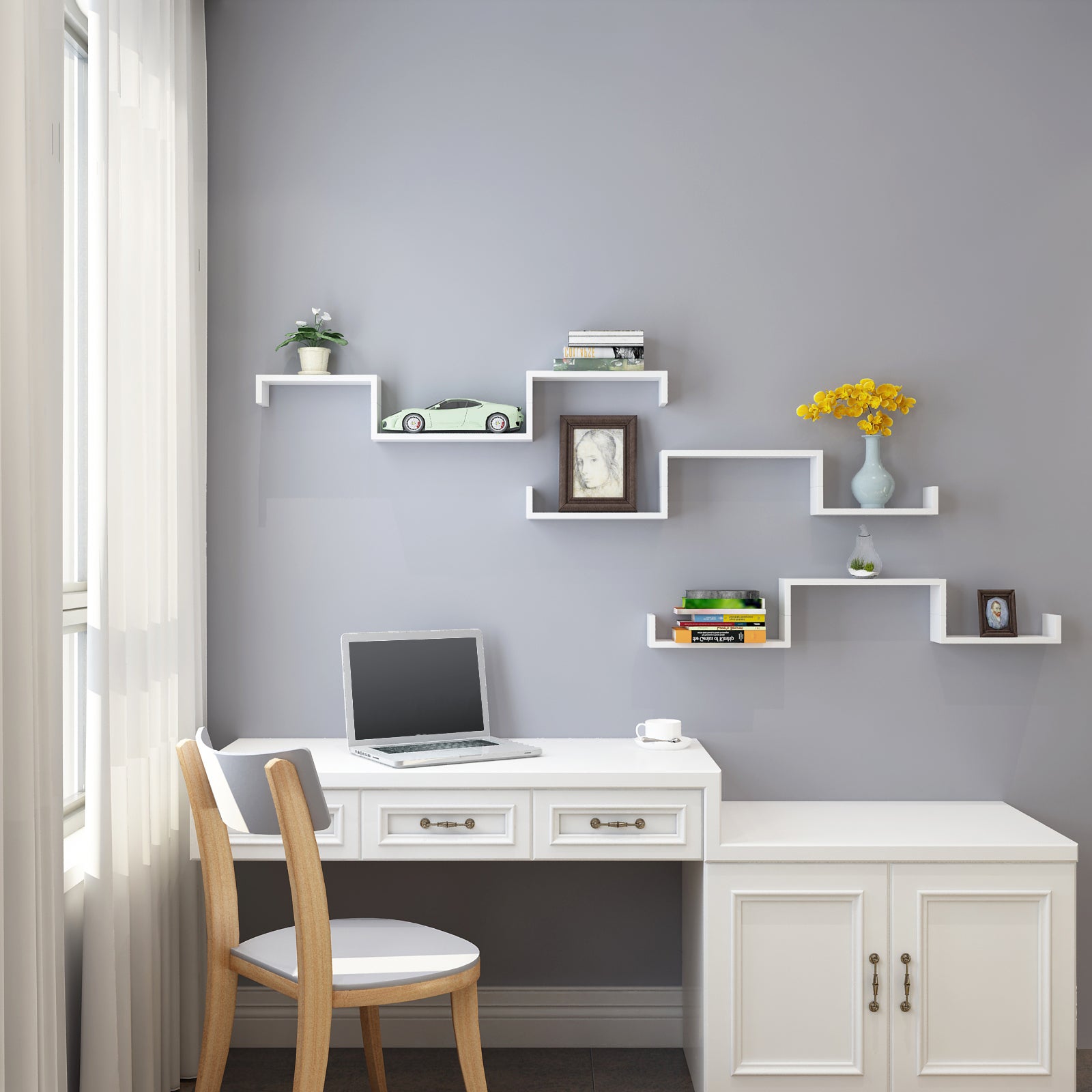 3 pz/set mensole da parete galleggianti bianche binario per foto per cornici scaffale per strisce fotografiche per soggiorno camera da letto bagno cucina  15