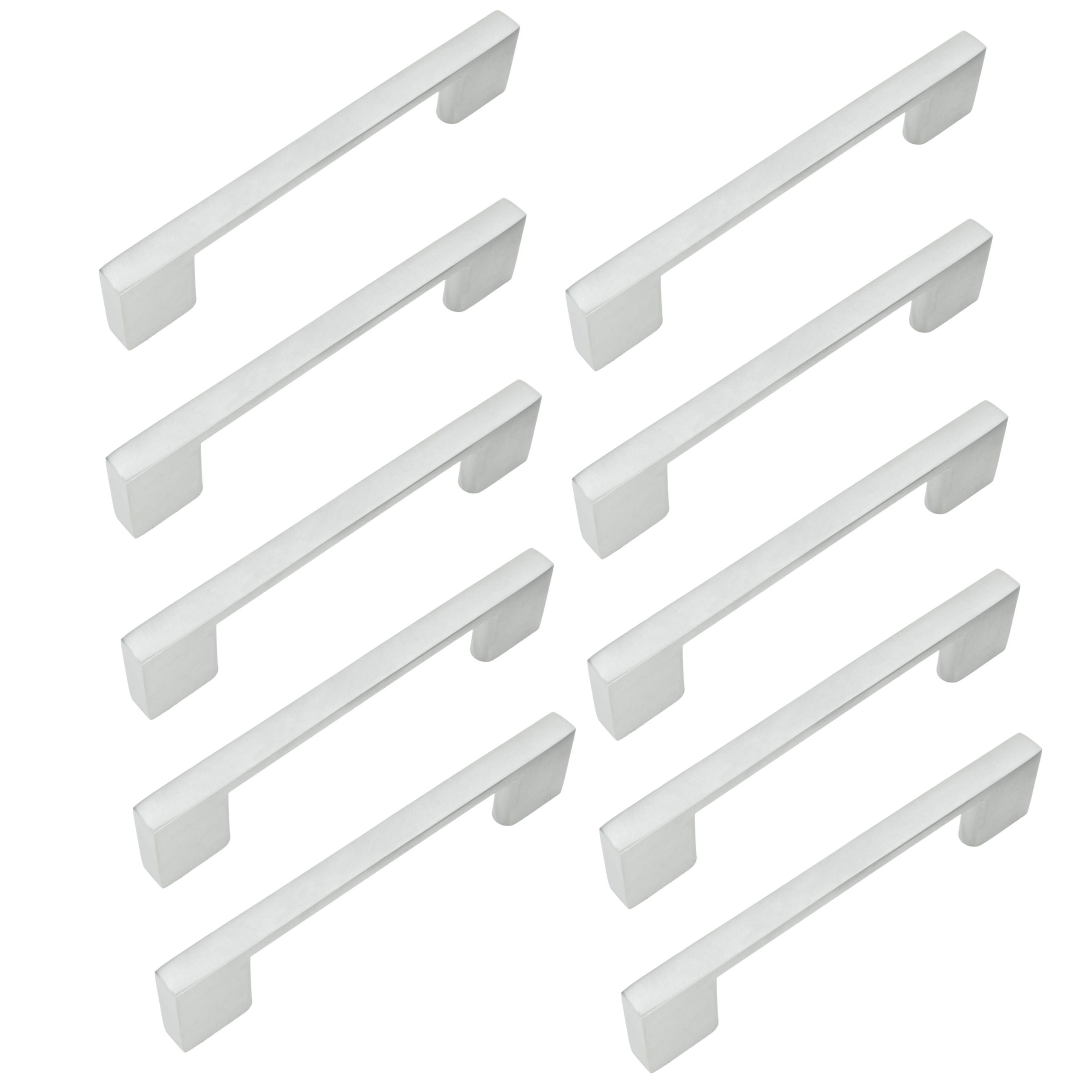 10 x Uchwyt meblowy srebrny 96 mm metalowy