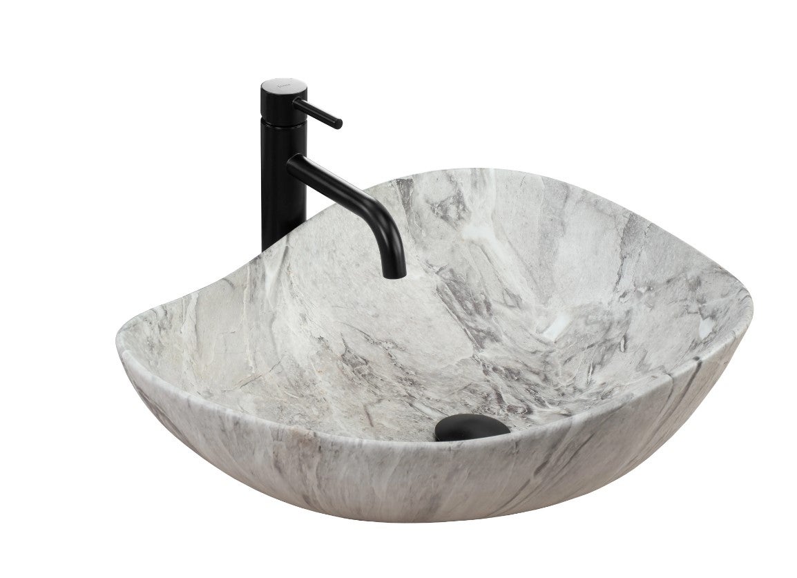 Umywalka Nablatowa Rea Dora Stone Biały 51,5 X 40