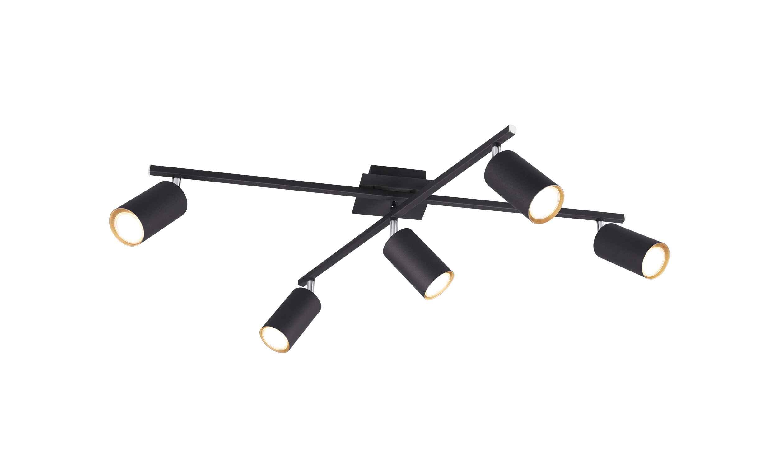 Lampa sufitowa MARLEY czarna 5xGU10x35W metal wym:22x77,4x77,5cm IP20 Trio