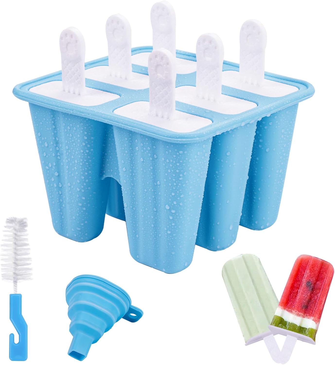 oules à glace, oule a glace Silicone, 9 Cavités oules pour Glaces, Sorbet oule à Popsicle oules à glace, oule a glace Silicone, 9 Cavités oules pour Glaces, Sorbet oule à Popsicle