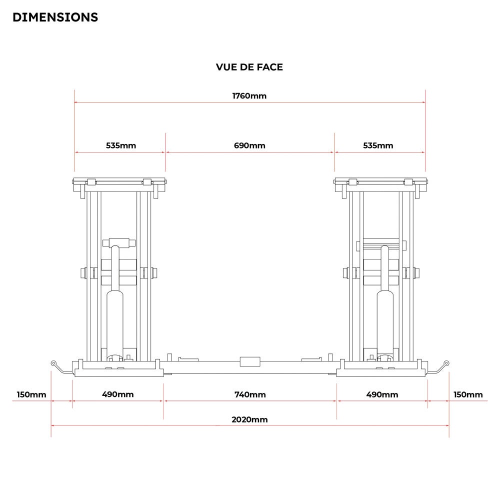 Autobest - Pont ciseau 3 tonnes électro hydraulique - livré prêt pour utilisation - 4