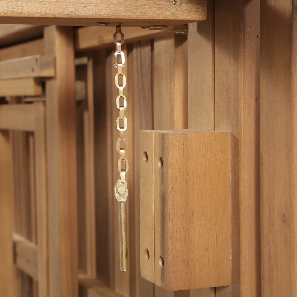 Chaise longue pliable avec coussin Bois d'acacia solide 13 - 2