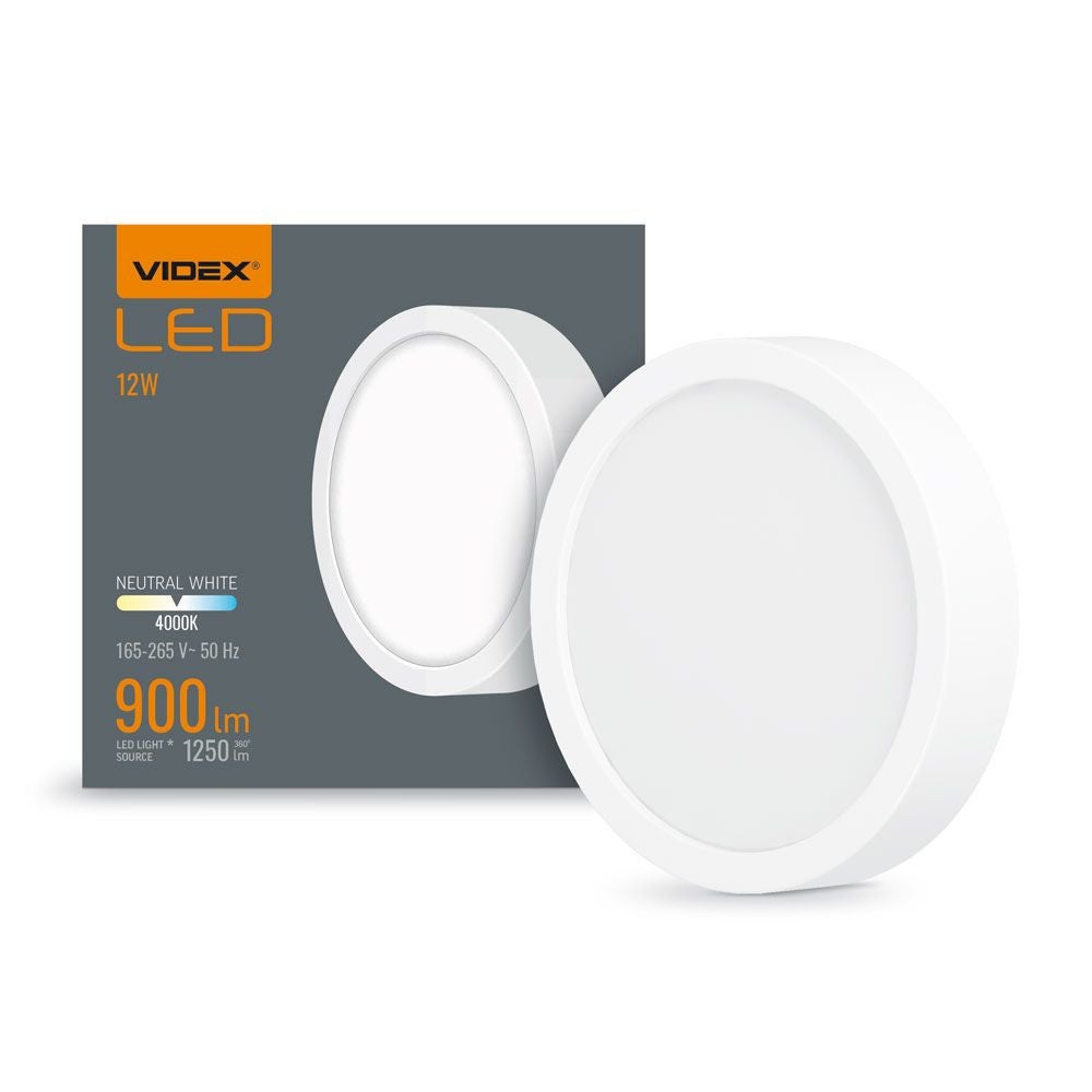 Plafon okrągły biały LED 10W wym: 2,9 x 14,2 cm Videx