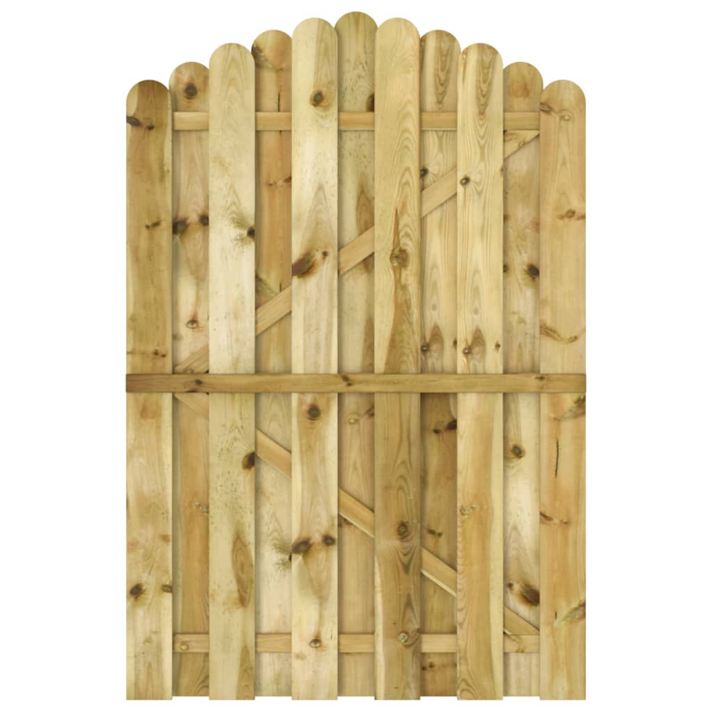 vidaXL Cancello da Giardino in Legno di Pino Impregnato 100x150 cm - 2