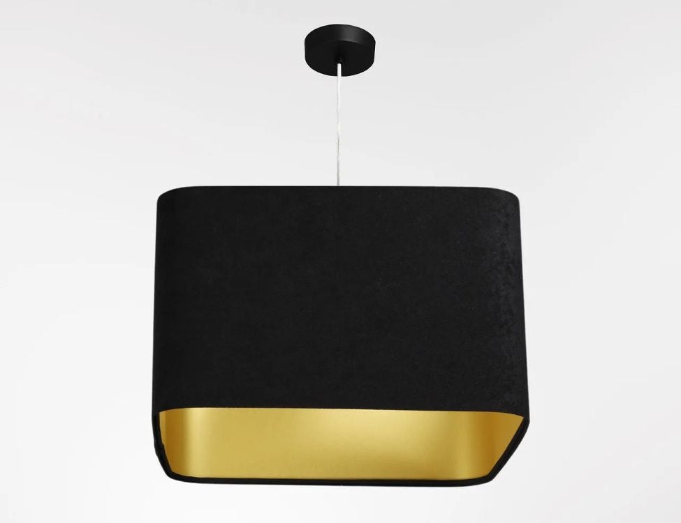Lampa wisząca KWADRO SUE 40w30 czarna/złota