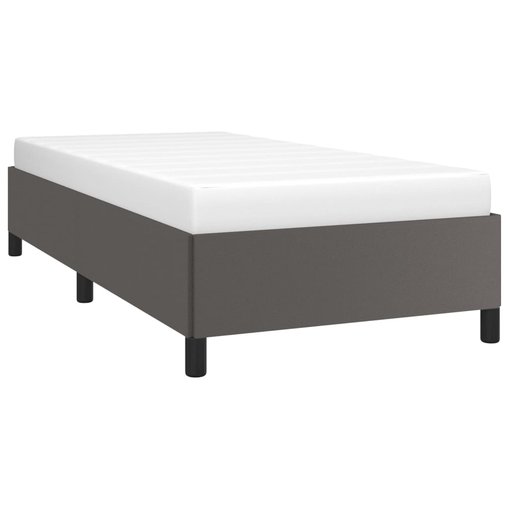 Cadre de lit sans matelas gris 90x200 cm similicuir vidaXL - 4