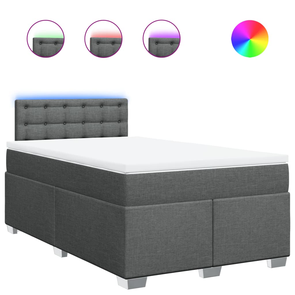 Base de cama ripa com colchão Cinza escuro 120x200cm Tecido | Leroy Merlin