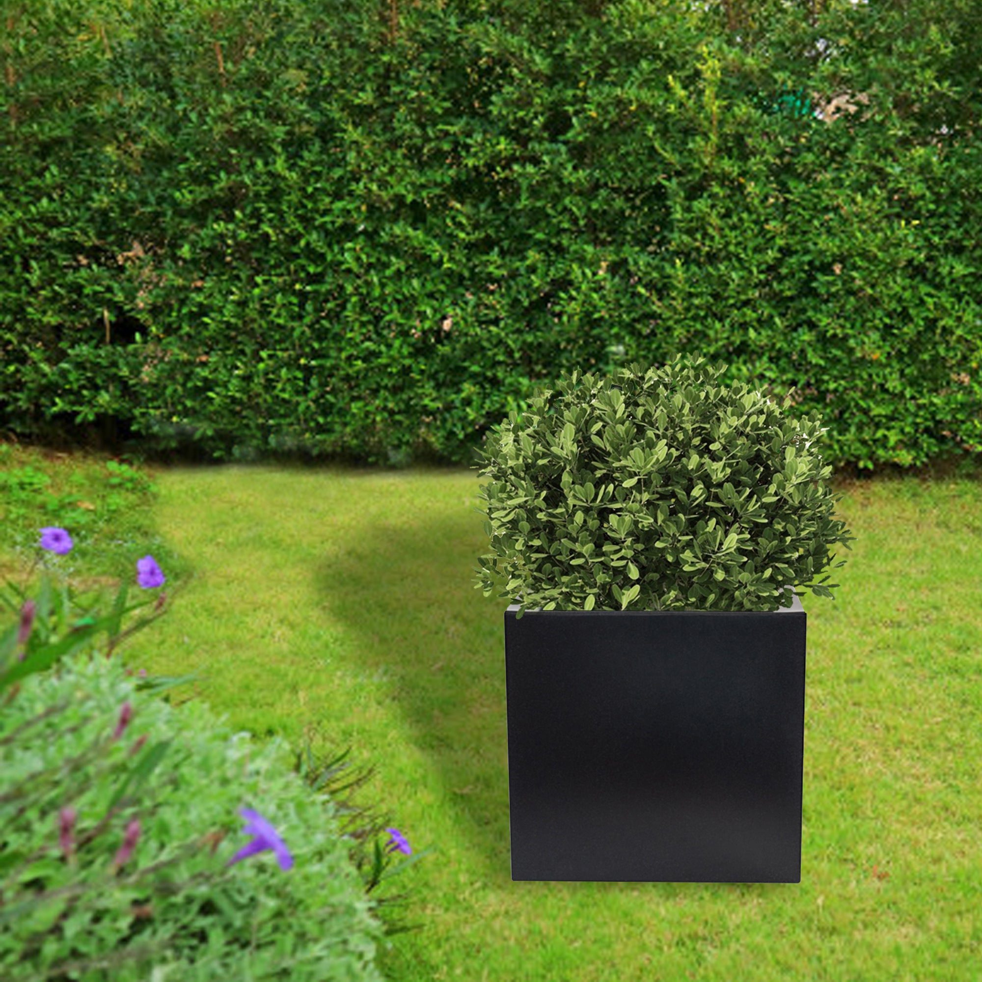 Pot de fleurs en polyéthylène 57 L anthracite 40 x 40 cm - 4