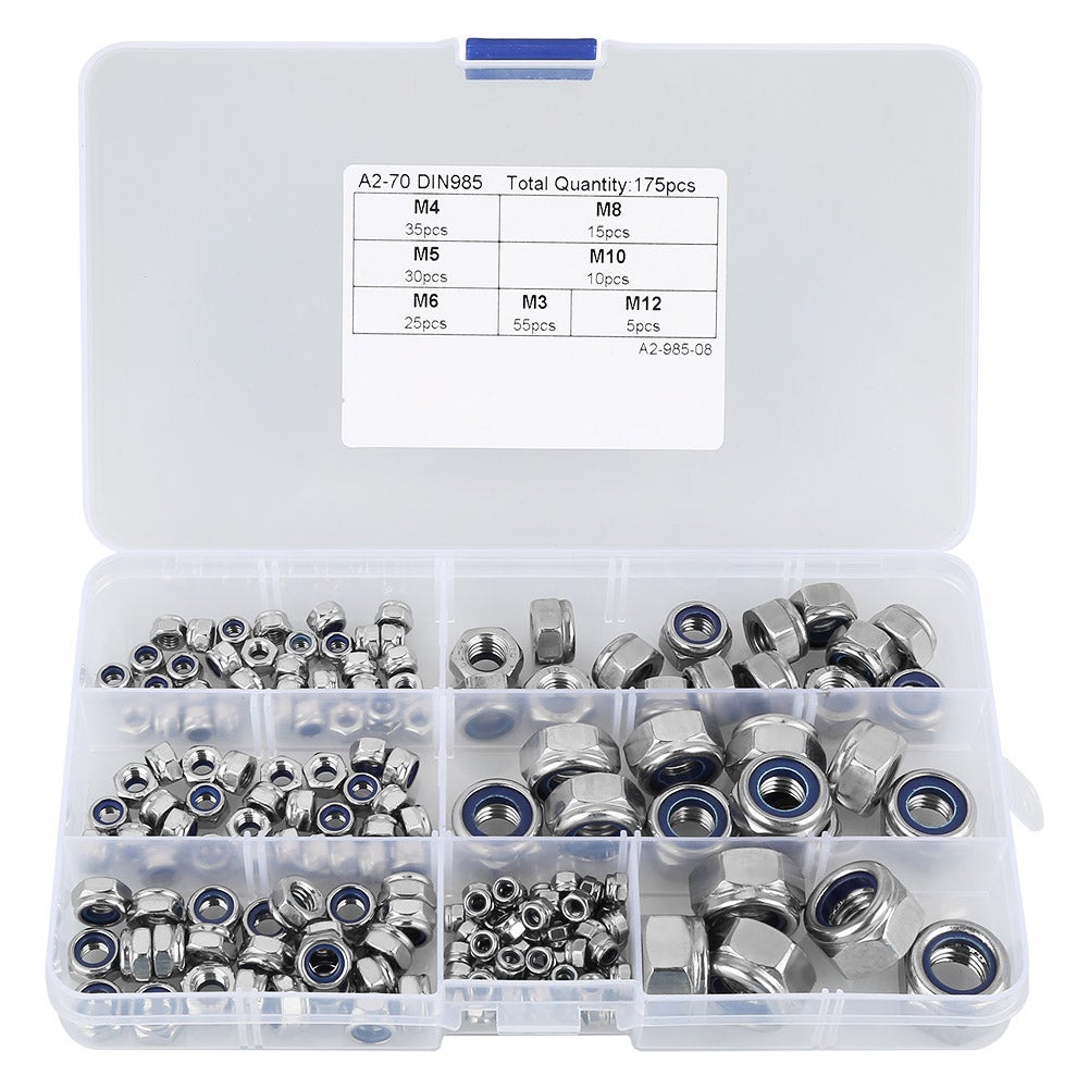 304 Viti E Dadi In Acciaio Inox, 135 Pezzi M2,5 M3 M4 M5 M6 M8 304 - Foto 6