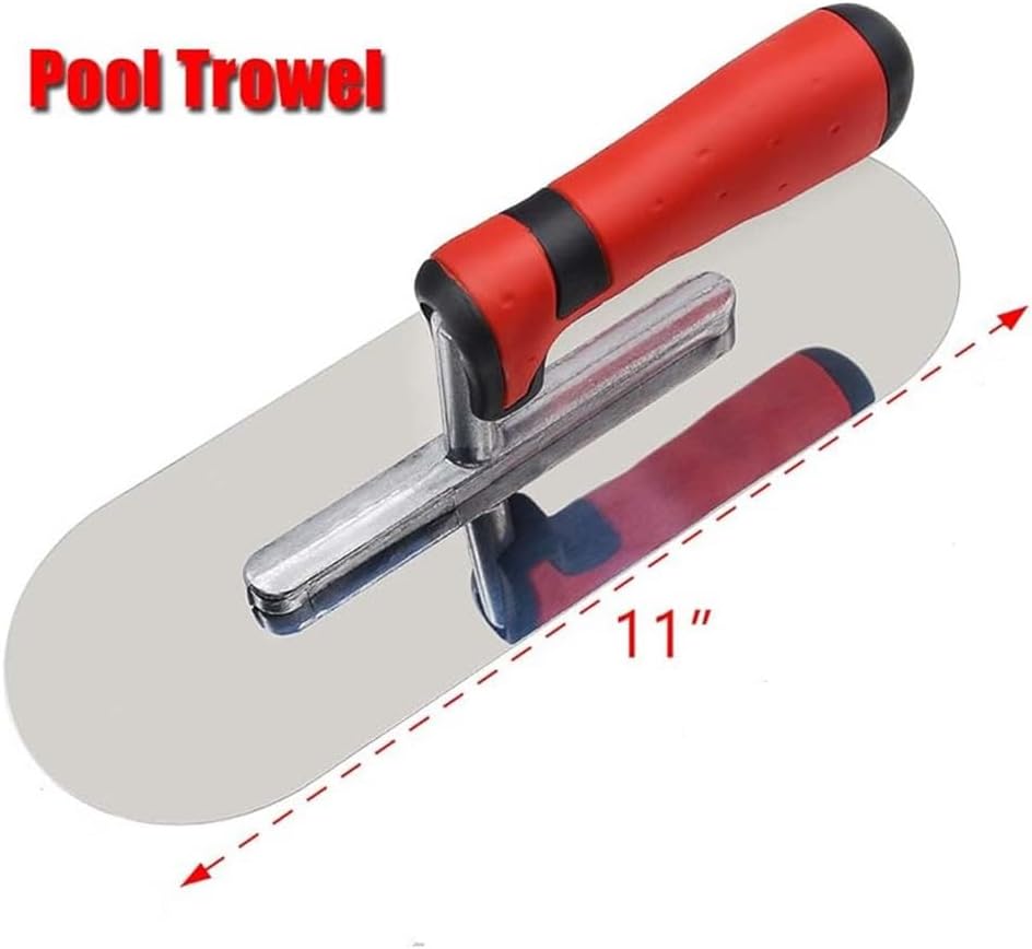 Truelle de Piscine en Acier Inoxydable, Outils de Truelle de Finition de Béton Plat, Outil de Construction de Maçonnerie pour Plâtre de Cloison Sèche - 2