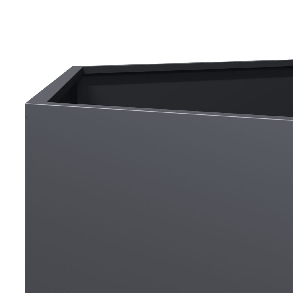 vidaXL Jardinière anthracite hexagone 104x90x45 cm acier - 7