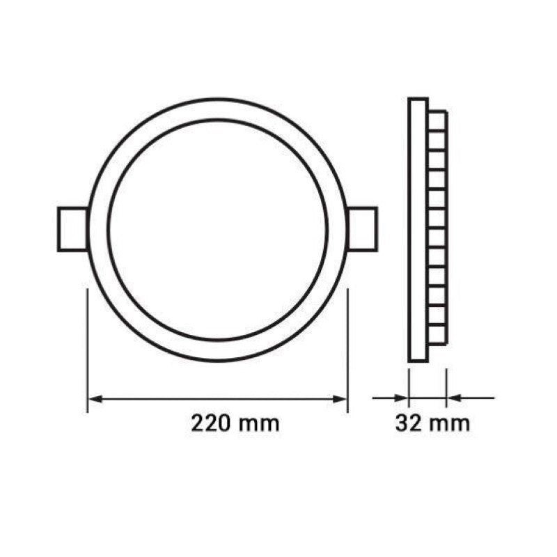 Spot LED Rond Extra Plat 20W Ø220mm Dimmable Température Variable - 3000K/4000K/6500K - SILAMP - 4