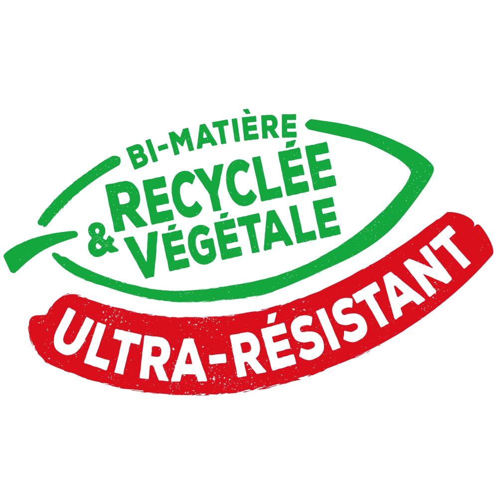 Alfapac - 20 Sacchetti per la Spazzatura 20 l, con Manici Resistenti, Realizzati in Francia - Bimateriale Riciclato e vegetale - 3