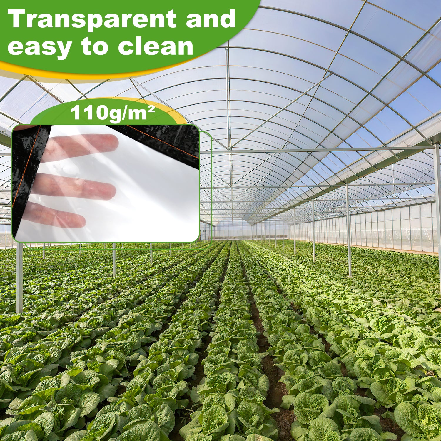 Bâche transparente imperméable de dimensions 300 x 500 cm, idéale pour protéger votre serre, terrasse ou jardin - 4