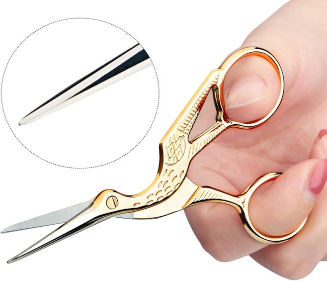 Ensemble de ciseaux à broder vintage en acier inoxydable avec kit de bricolage, style européen pour la couture, le tricot, les œuvres d'art et les travaux d'aiguille (argent vintage Ensemble de ciseaux à broder vintage en acier inoxydable avec kit de bricolage, style européen pour la couture, le tricot, les œuvres d'art et les travaux d'aiguille (argent vintage