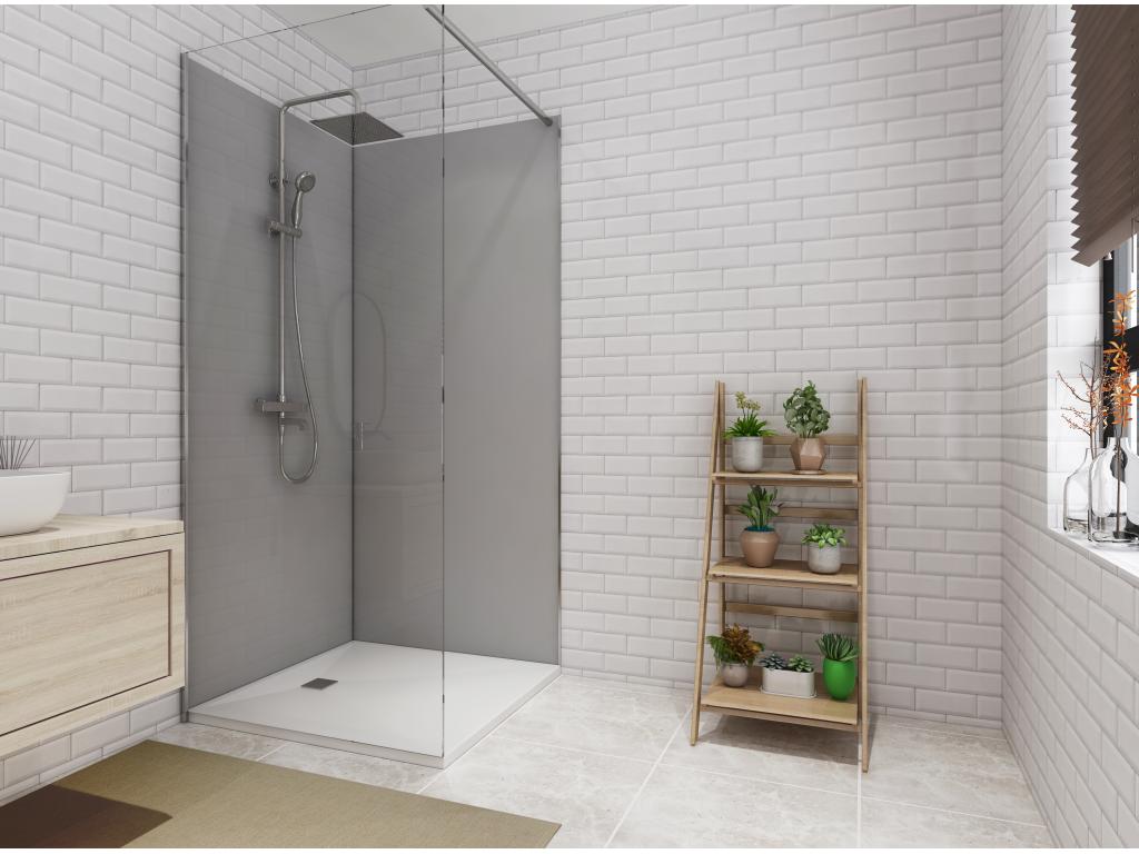 Zestaw 2 łazienkowych paneli ściennych z profilami – 2 × 90 × 210 cm (szer. × wys.) ITZIAR